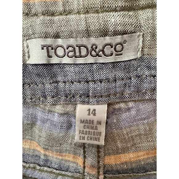 Toad‎ & Co Women's Far Flung Linen Shorts Sz 14 Casual Walking Everyday Summer - Picture 11 of 16